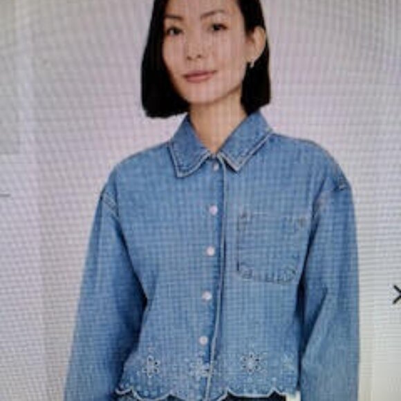 Eyelet Denim Jacket - Picture 2 of 2